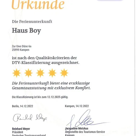 Haus Boy Appartement Kampen